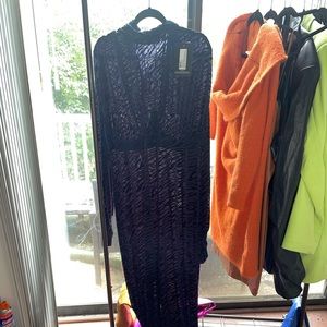 PLT navy blue zebra long sleeve jump suit